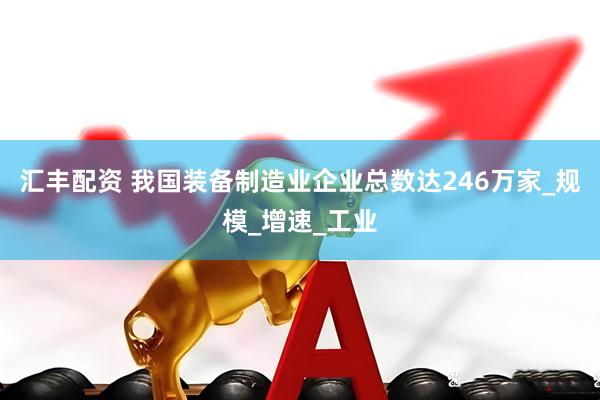 汇丰配资 我国装备制造业企业总数达246万家_规模_增速_工业