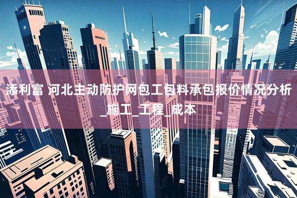 添利富 河北主动防护网包工包料承包报价情况分析_施工_工程_成本